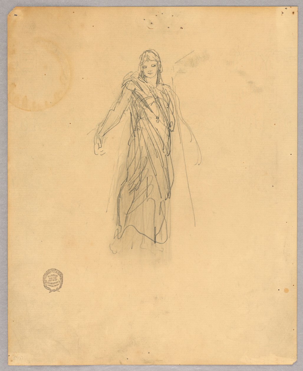 Skica pro centrální postavu ve vzestupu od Francis Augustus Lathrop