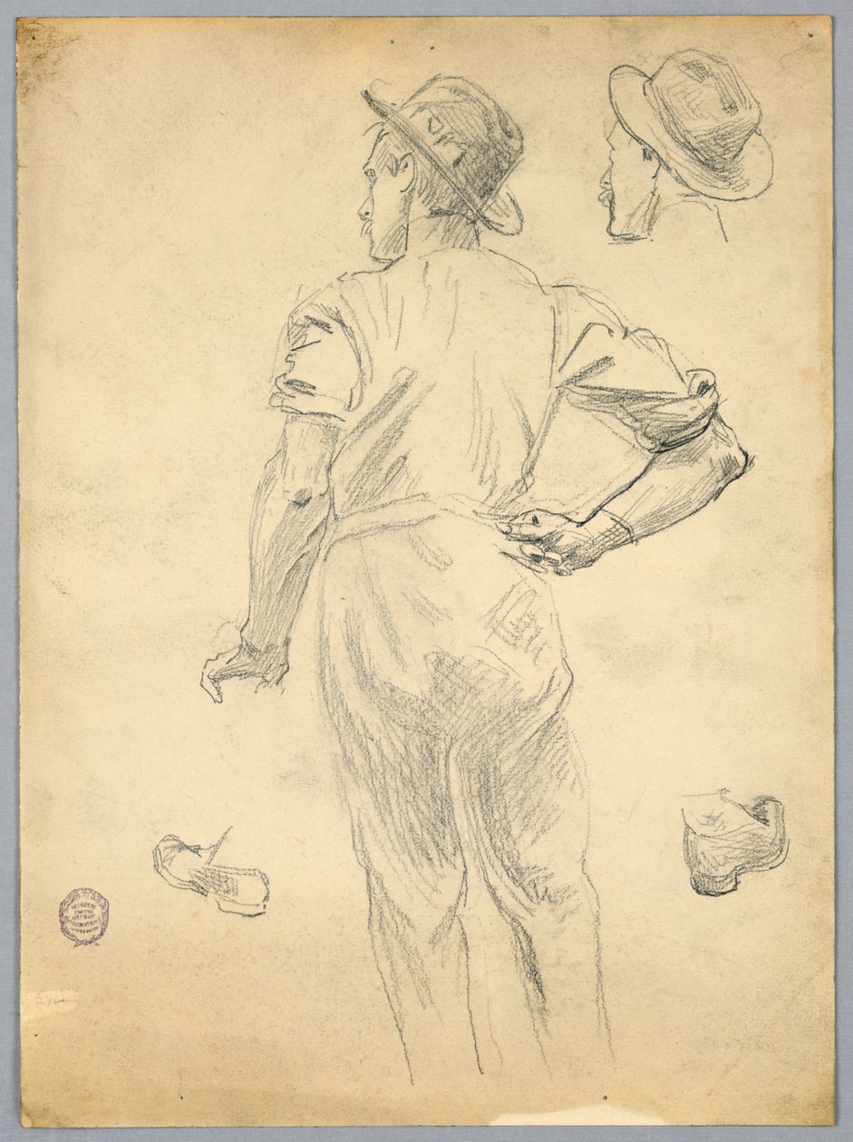 Skica muže od Francis Augustus Lathrop