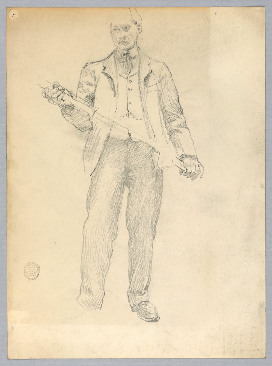 Skica muže od Francis Augustus Lathrop