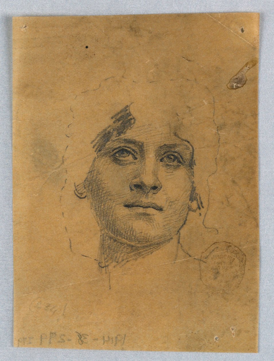 Náčrt ženské tváře od Francis Augustus Lathrop