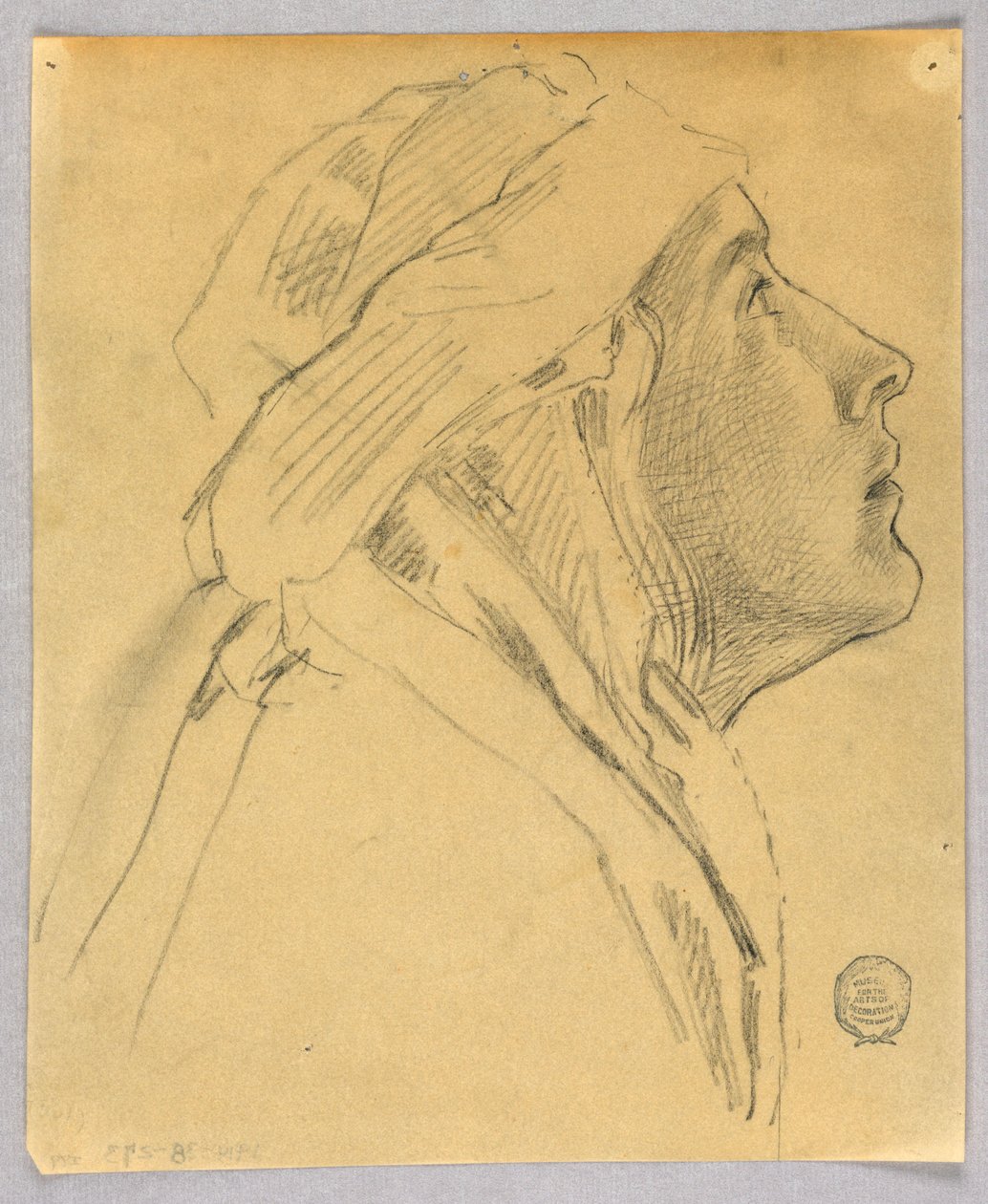Náčrt ženské hlavy od Francis Augustus Lathrop