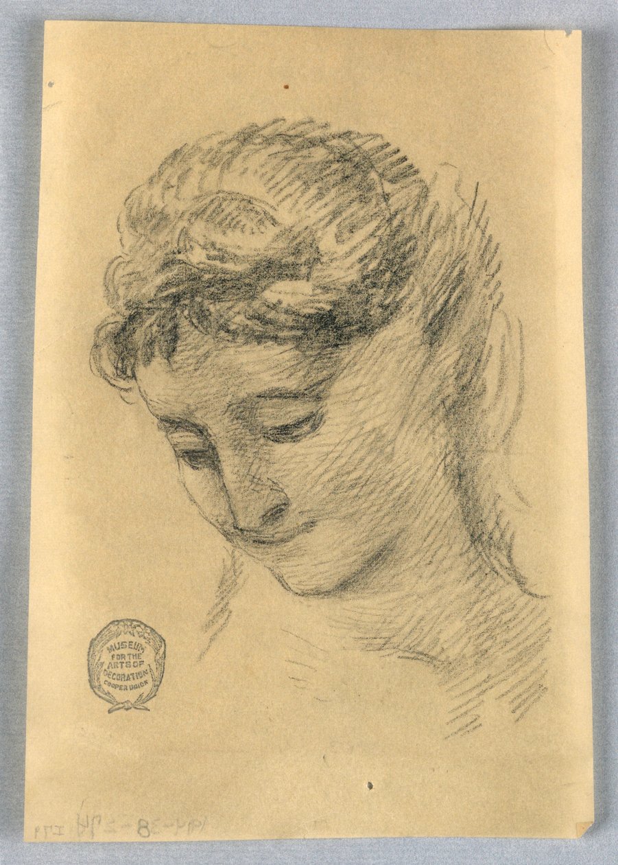 Náčrt ženské hlavy od Francis Augustus Lathrop