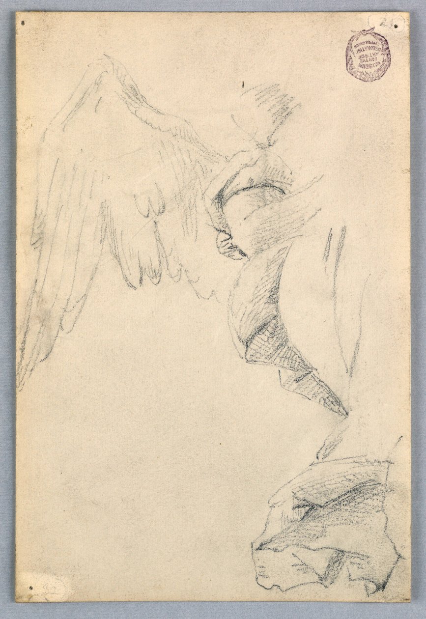 Skica s křídly a závěsy od Francis Augustus Lathrop