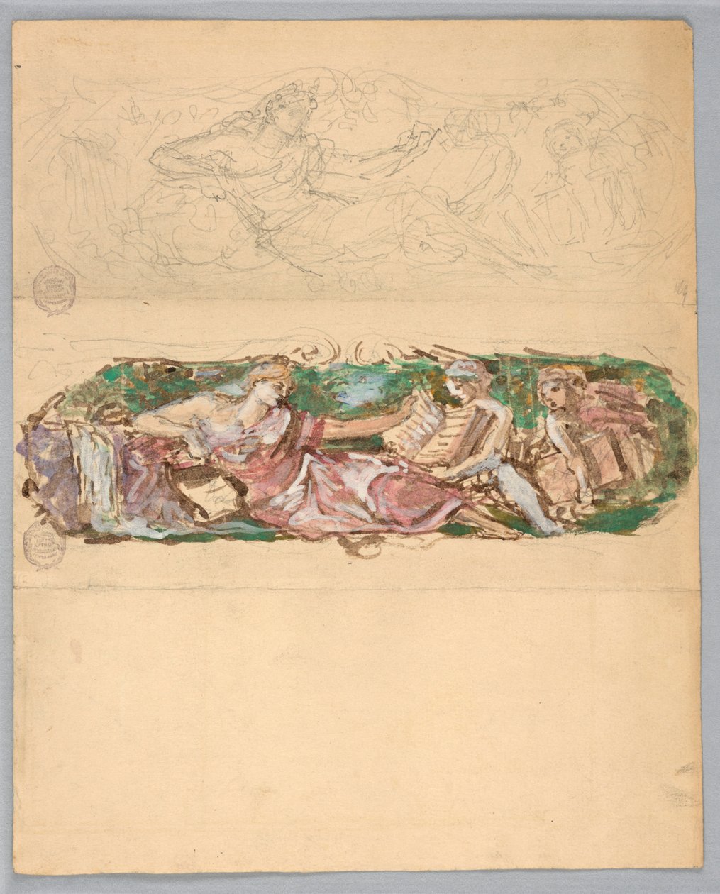 Studie pro nástěnný panel od Francis Augustus Lathrop