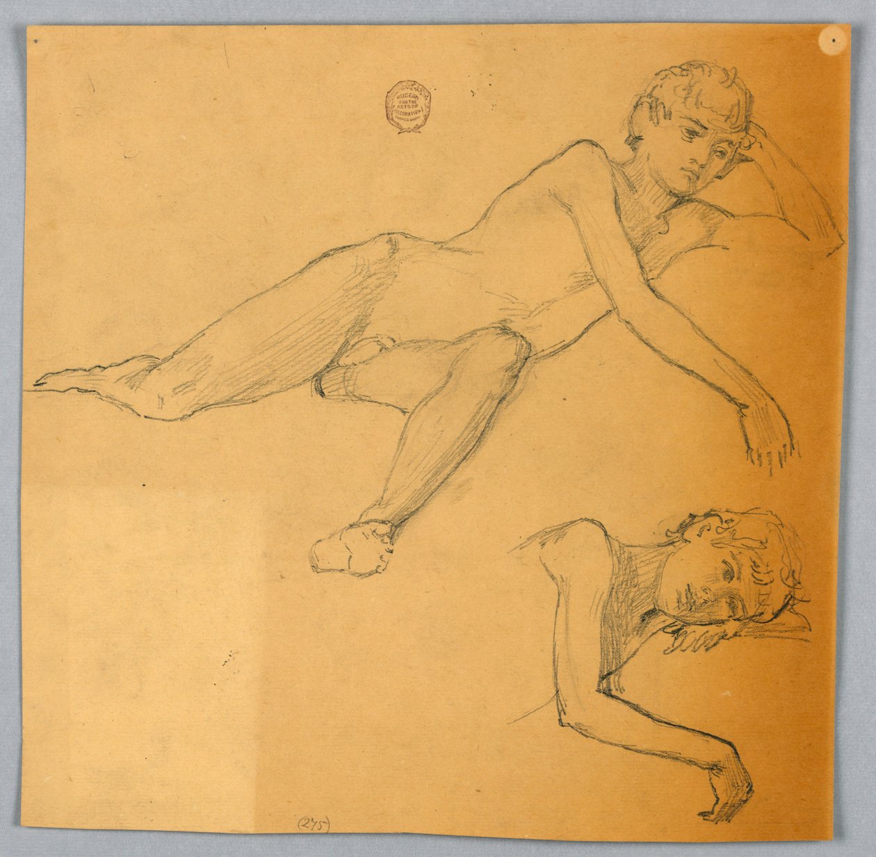Studie nahé postavy od Francis Augustus Lathrop