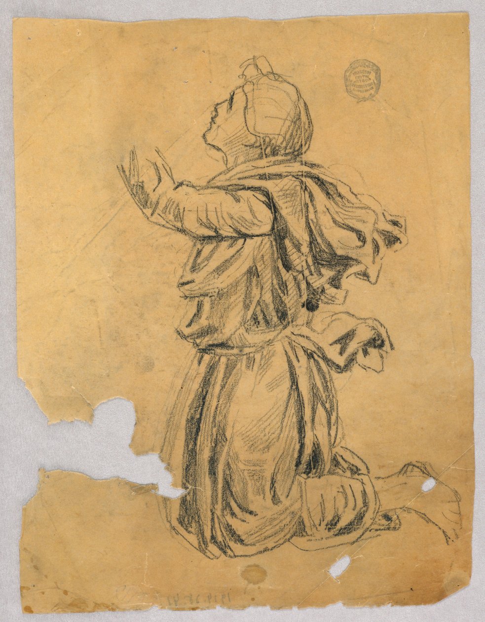 Studie pro klečící ženu od Francis Augustus Lathrop