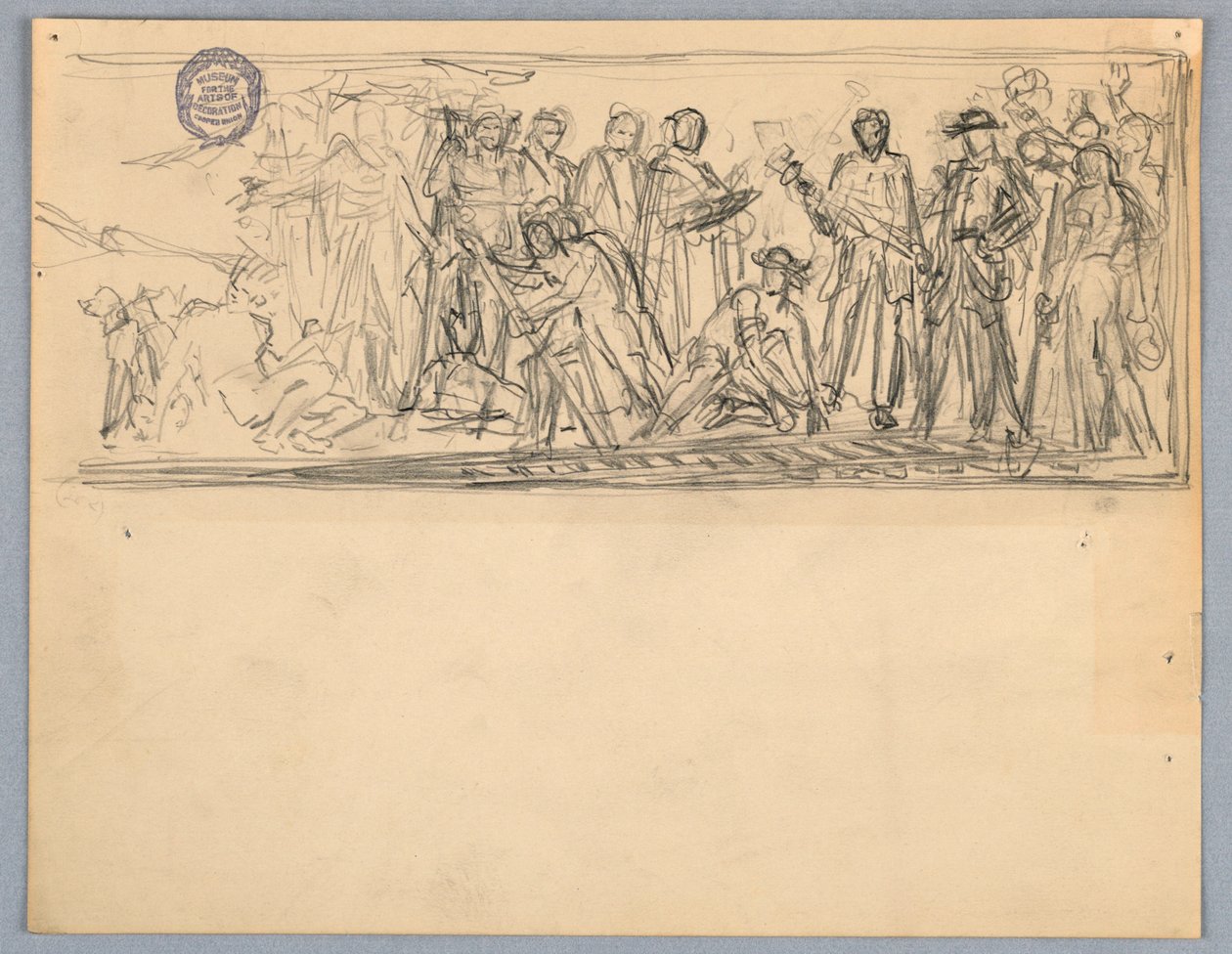 Studie pro nástěnnou malbu nebo panel od Francis Augustus Lathrop