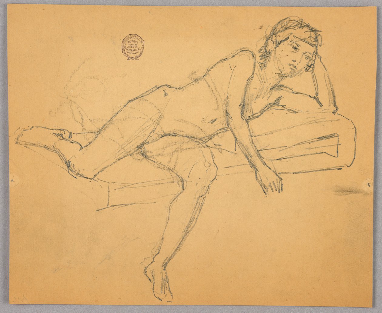 Studie nahé postavy od Francis Augustus Lathrop