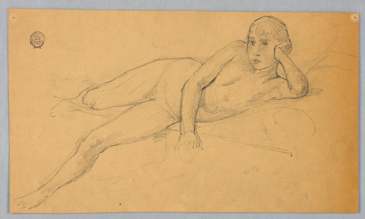 Studie nahé postavy od Francis Augustus Lathrop