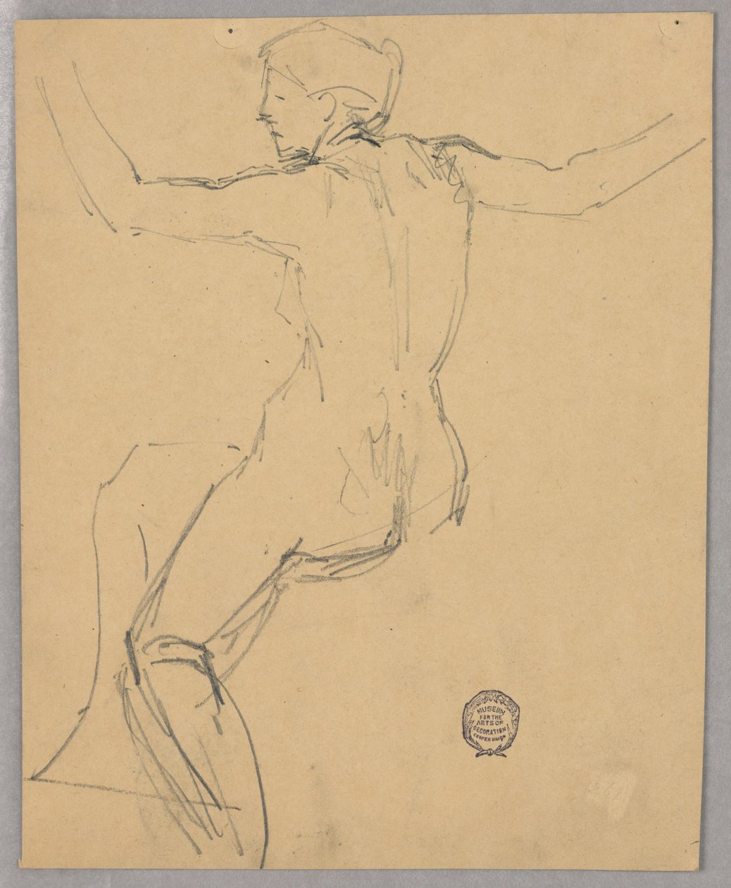 Studie nahé postavy od Francis Augustus Lathrop