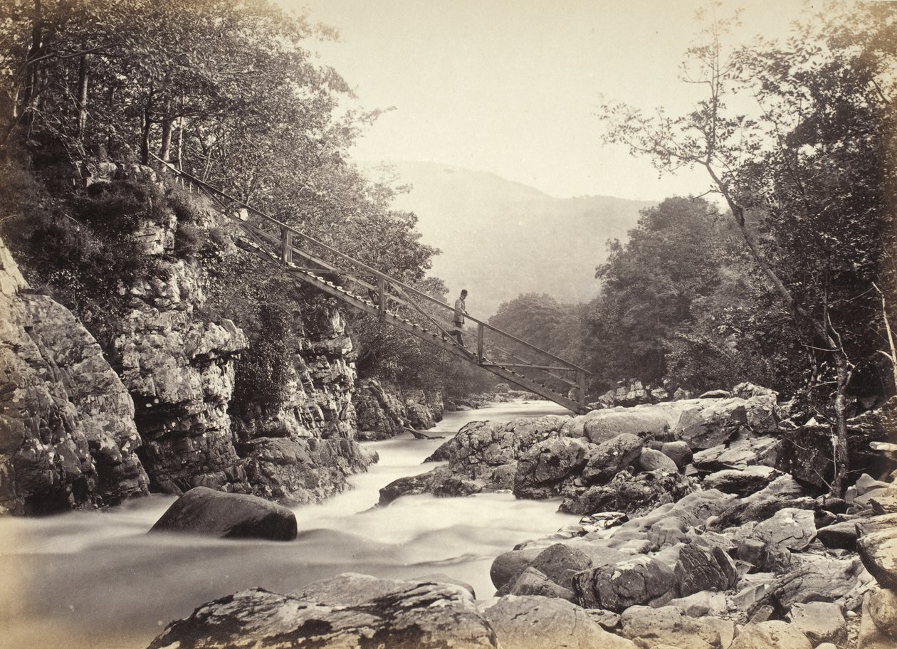 Bettws-y-Coed, hornický most (693) od Francis Bedford
