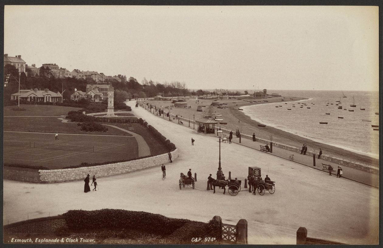 Exmouth, promenáda a hodinová věž od Francis Bedford