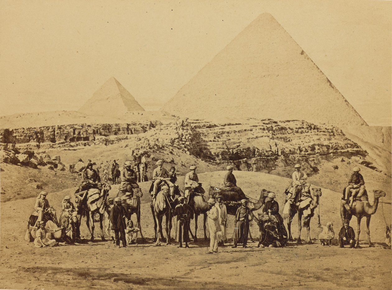 Gîzeh - Odjezd Jeho královské Výsosti prince z Walesu a suity z pyramid od Francis Bedford