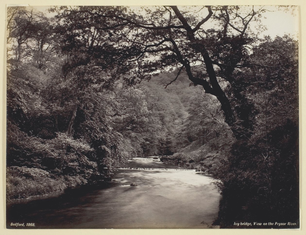 Ivy Bridge, pohled na řeku Prysor od Francis Bedford