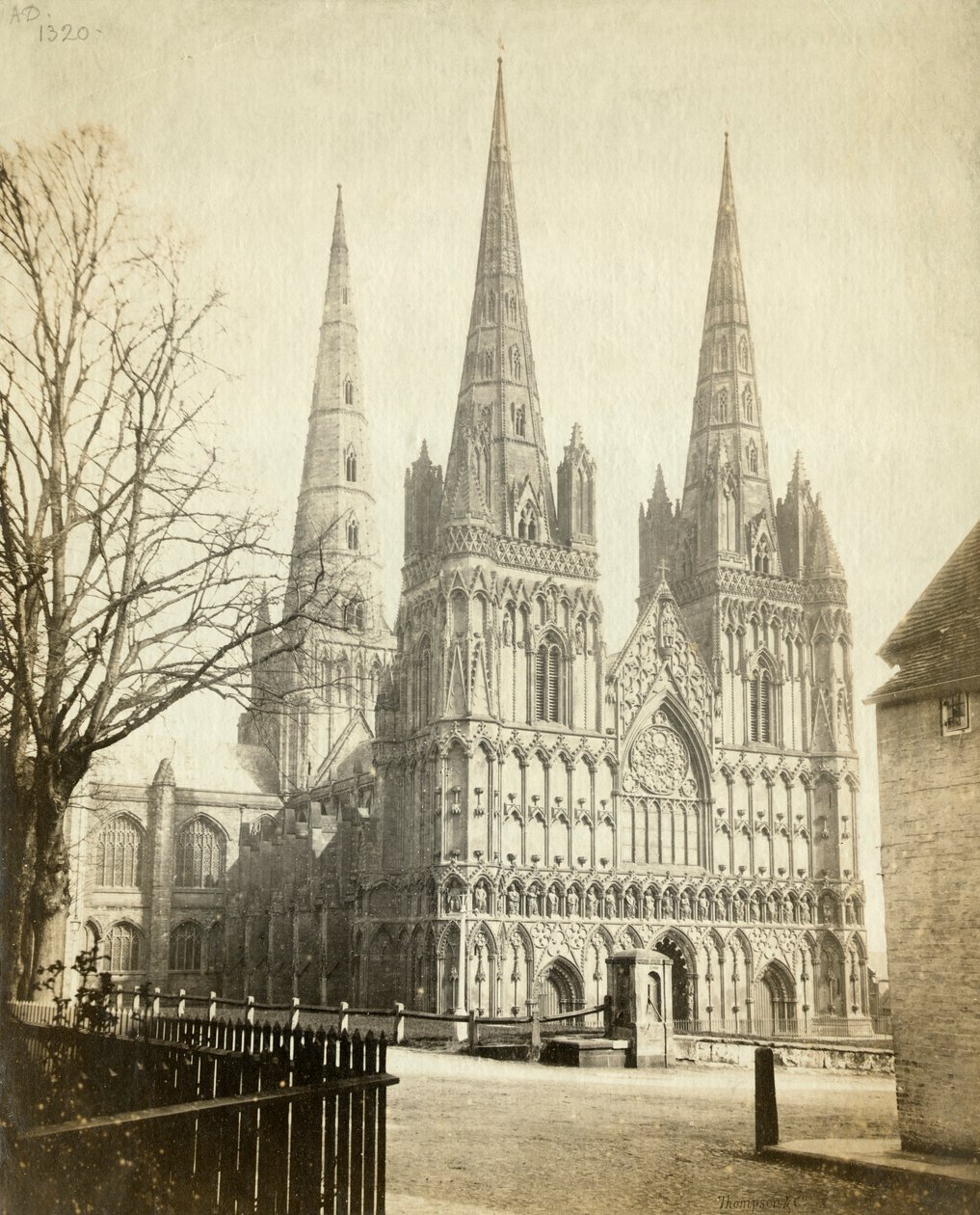 Katedrála Lichfield, Staffordshire, c1860 od Francis Bedford