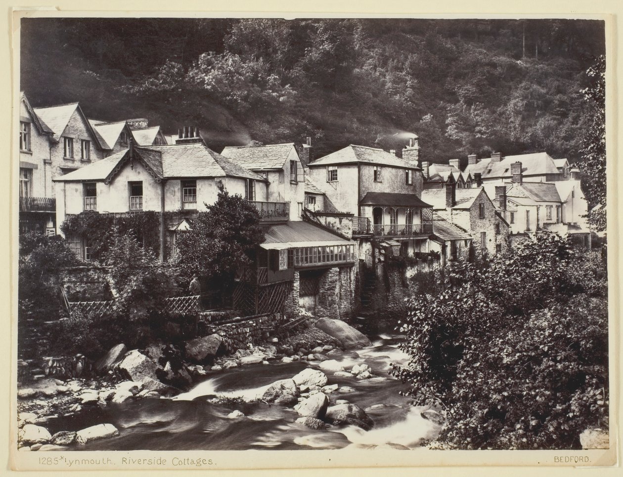 Lynmouth, Riverside Cottages, 186094. od Francis Bedford