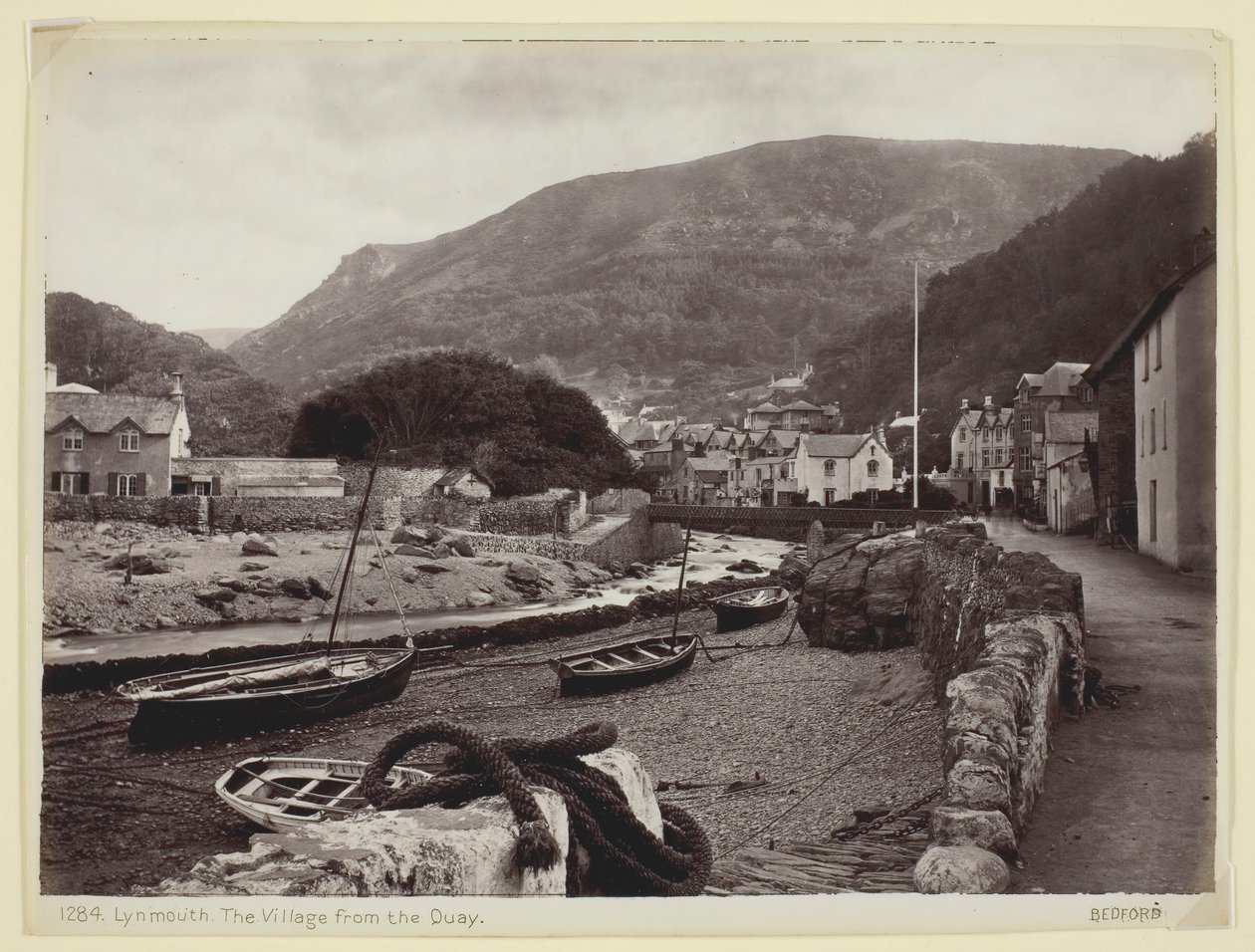 Lynmouth, The Village from the Quay, 186094. od Francis Bedford