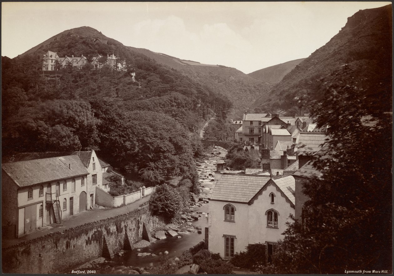Lynmouth z Mars Hill od Francis Bedford
