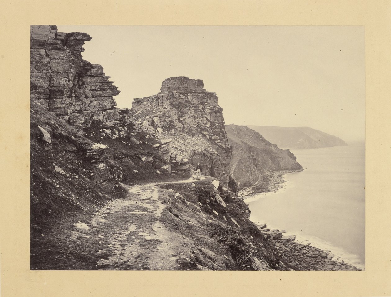 Lynton, Castle Rock, z North Walk od Francis Bedford