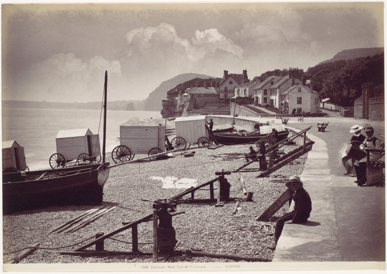 Sidmouth, západní konec promenády od Francis Bedford