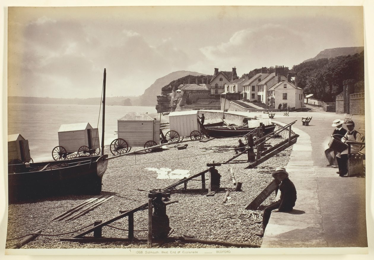 Sidmouth, západně od Esplanade, 186094. od Francis Bedford