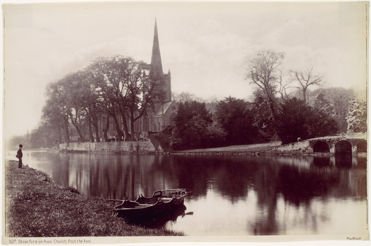 Kostel ve Stratfordu nad Avonou, od Avony od Francis Bedford