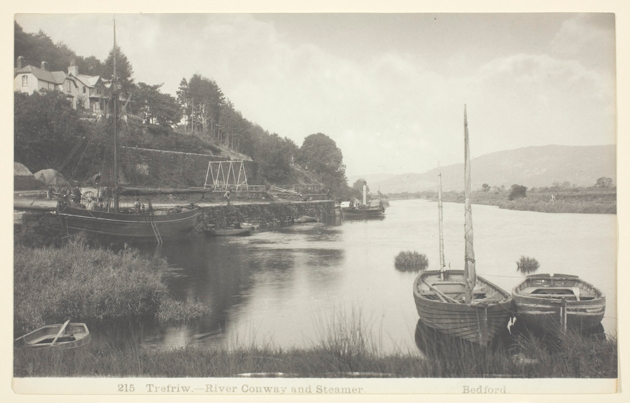 Trefriw-River Conway a parník od Francis Bedford