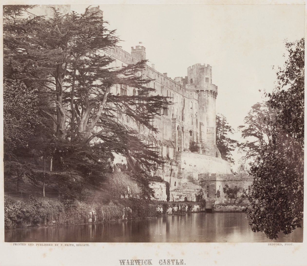 Hrad Warwick, kolem roku 1857 (tisk alba) od Francis Bedford