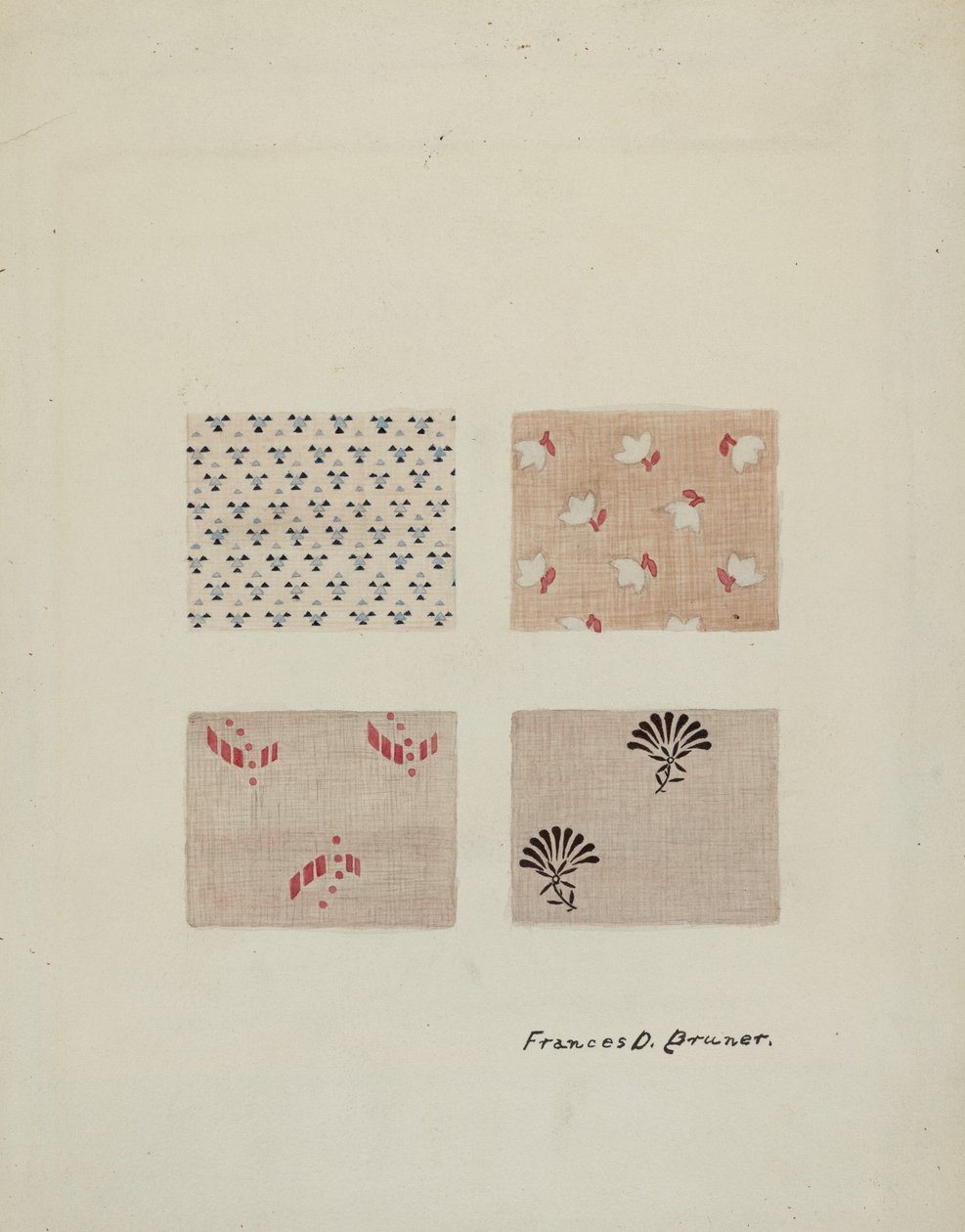 Tištěný textil od Francis Bruner