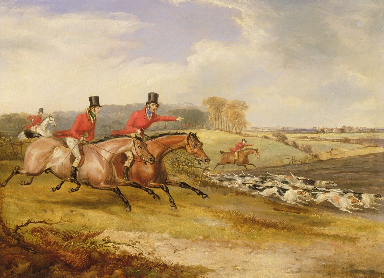 Full Cry, Bakalářský sál, 1835 od Francis Calcraft Turner