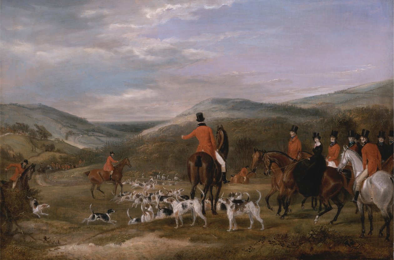 The Berkeley Hunt, 1842: Setkání od Francis Calcraft Turner