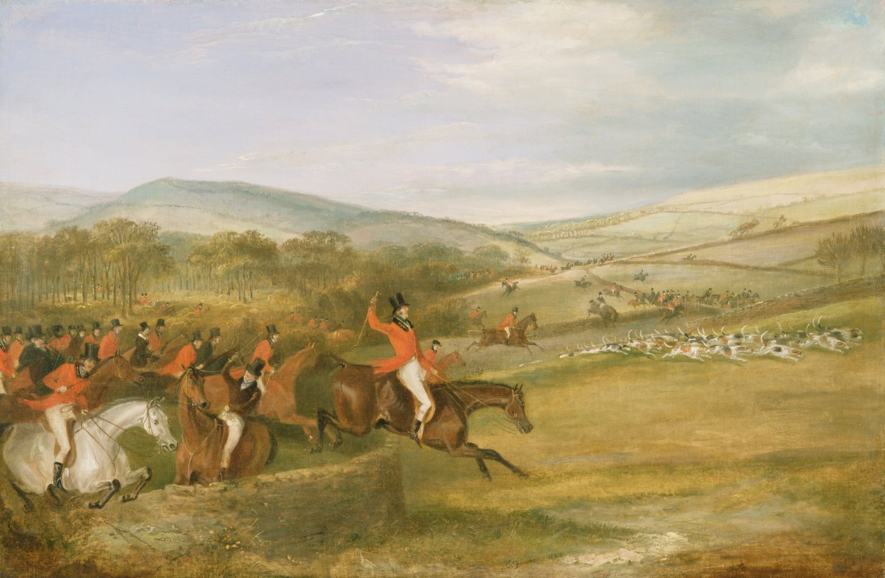 The Berkeley Hunt, Full Cry, 1842 od Francis Calcraft Turner