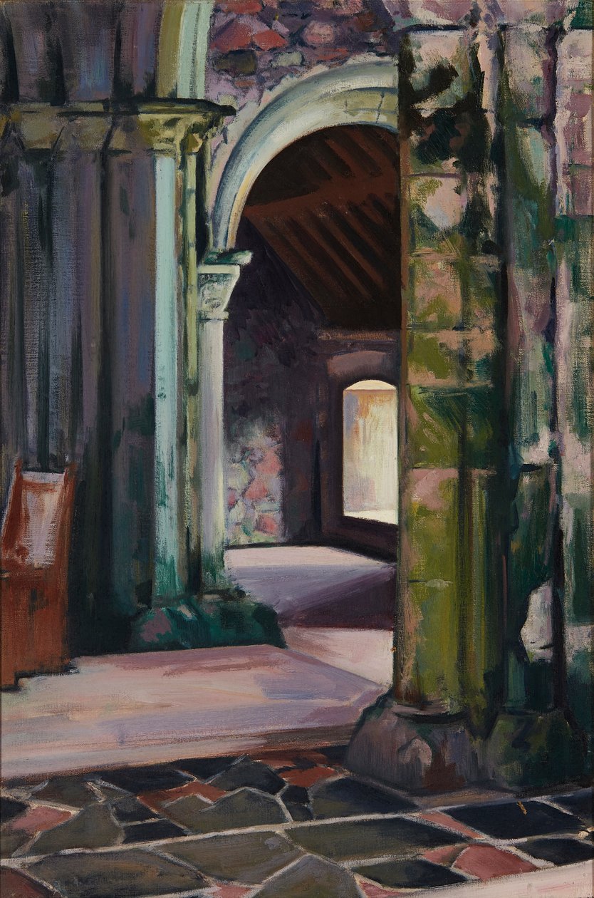 Iona Abbey, interiér (olej na plátně) od Francis Campbell Boileau Cadell
