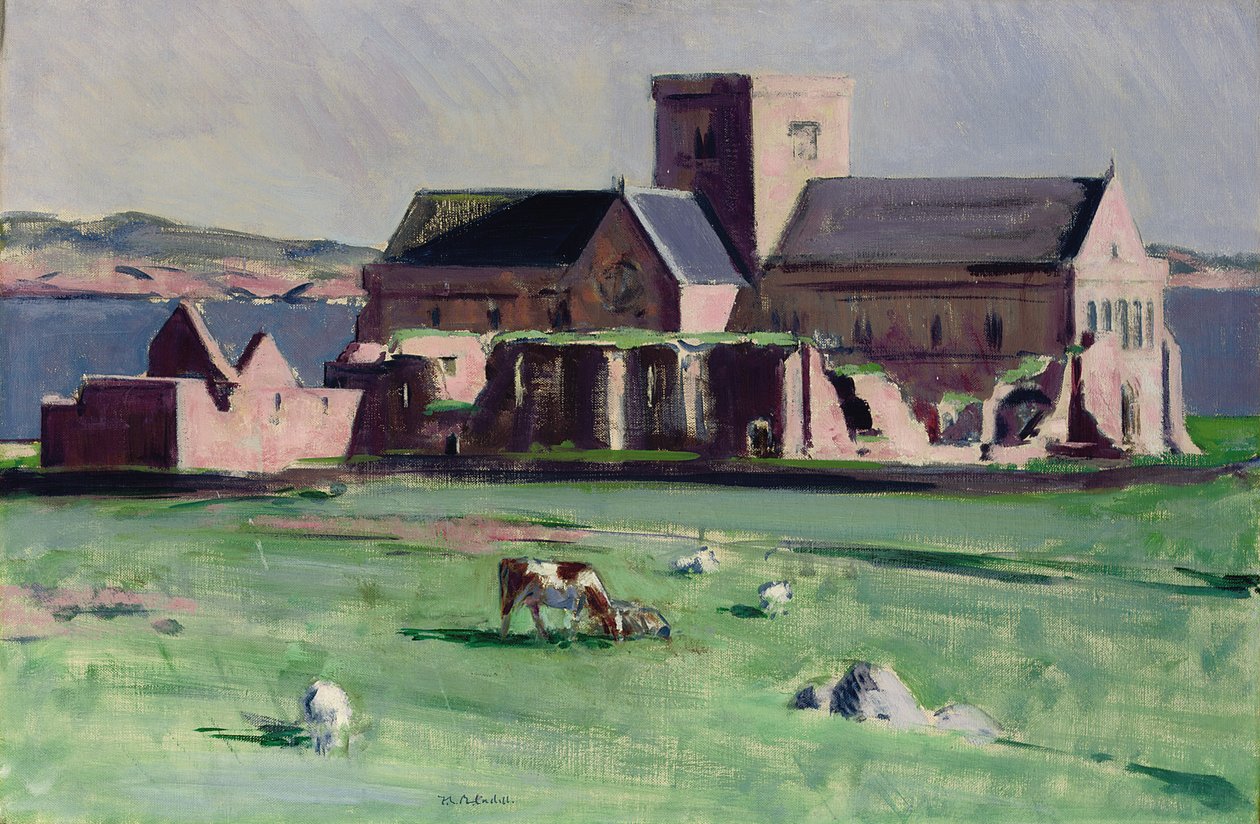 Iona Abbey ze severozápadu (olej na plátně) od Francis Campbell Boileau Cadell