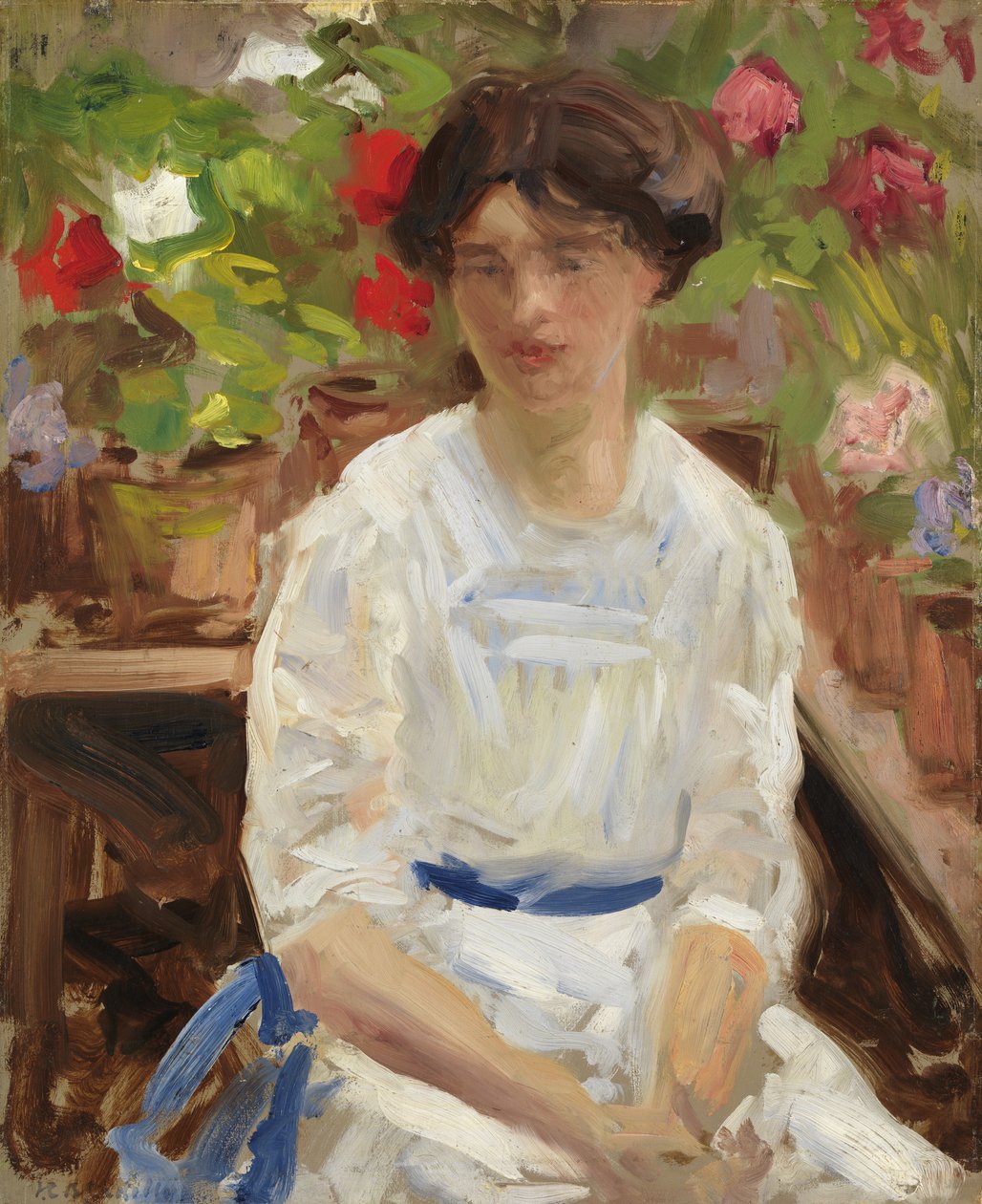 Dáma v bílém (olej na plátně) od Francis Campbell Boileau Cadell