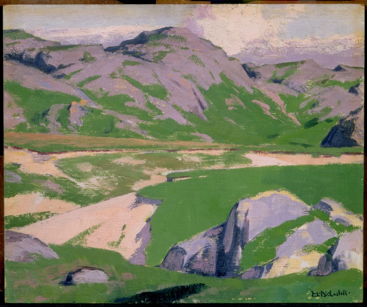 Jezero a hory (viz 145804 obráceně) od Francis Campbell Boileau Cadell
