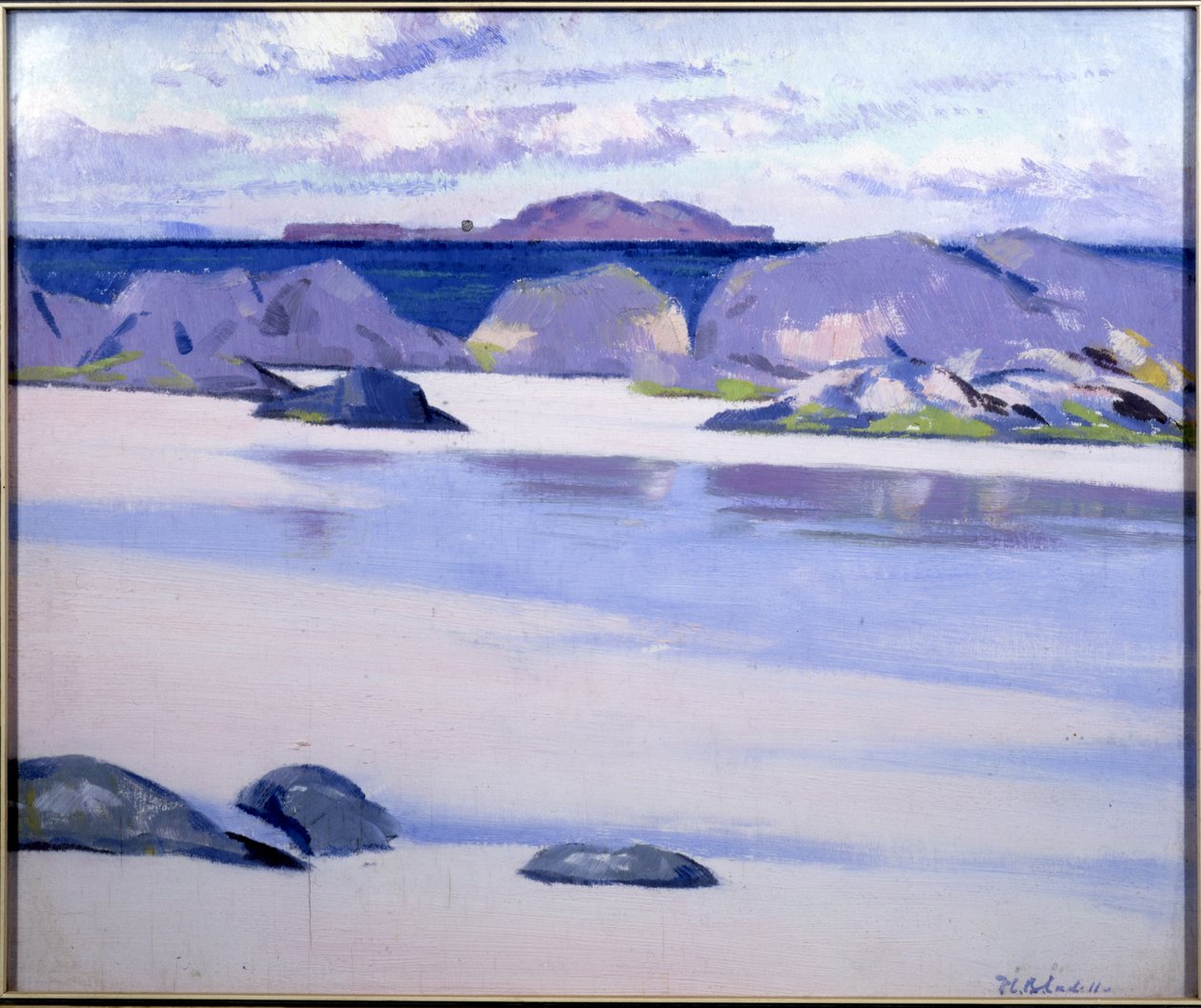 Odliv, Iona, při pohledu na Holanďanovu čepici, Lunga (olej na plátně) od Francis Campbell Boileau Cadell