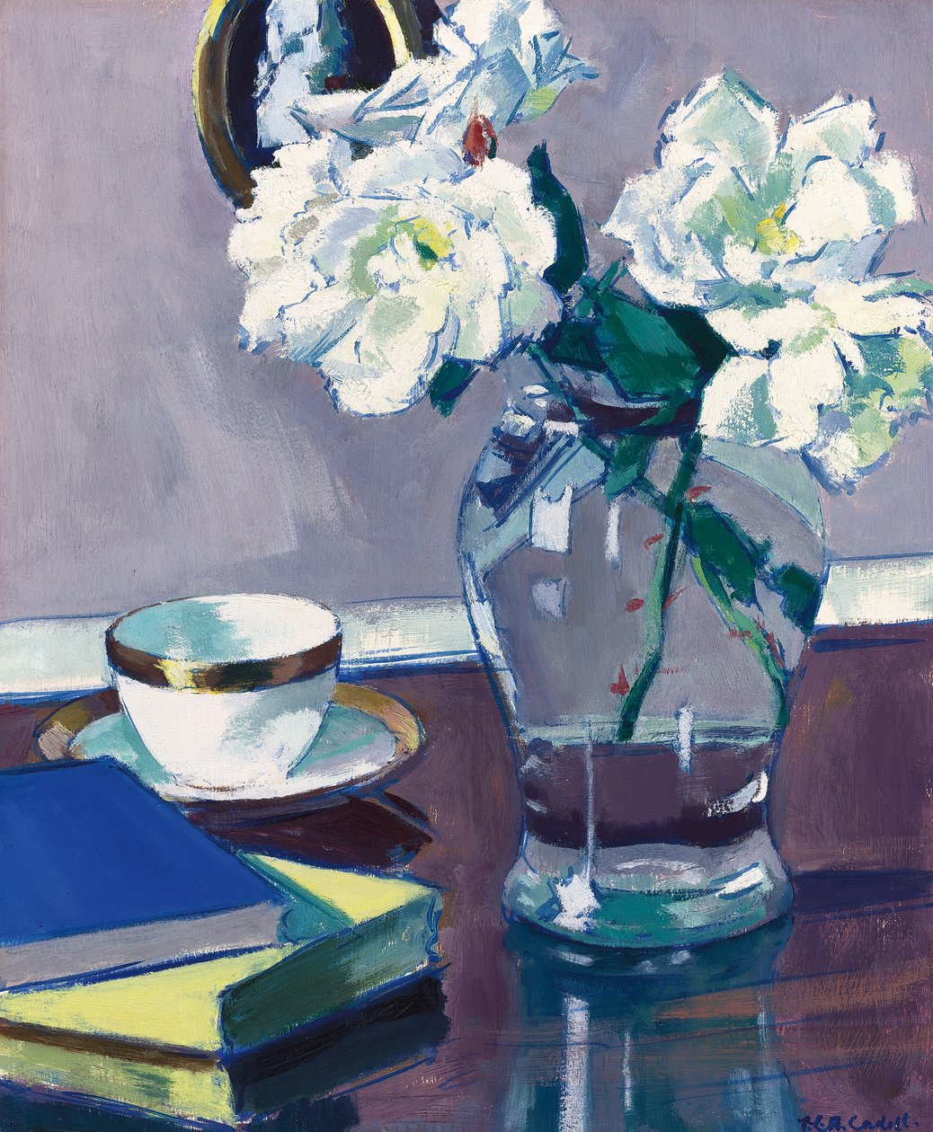 Růže, konec 20. let (olej na panelu) od Francis Campbell Boileau Cadell