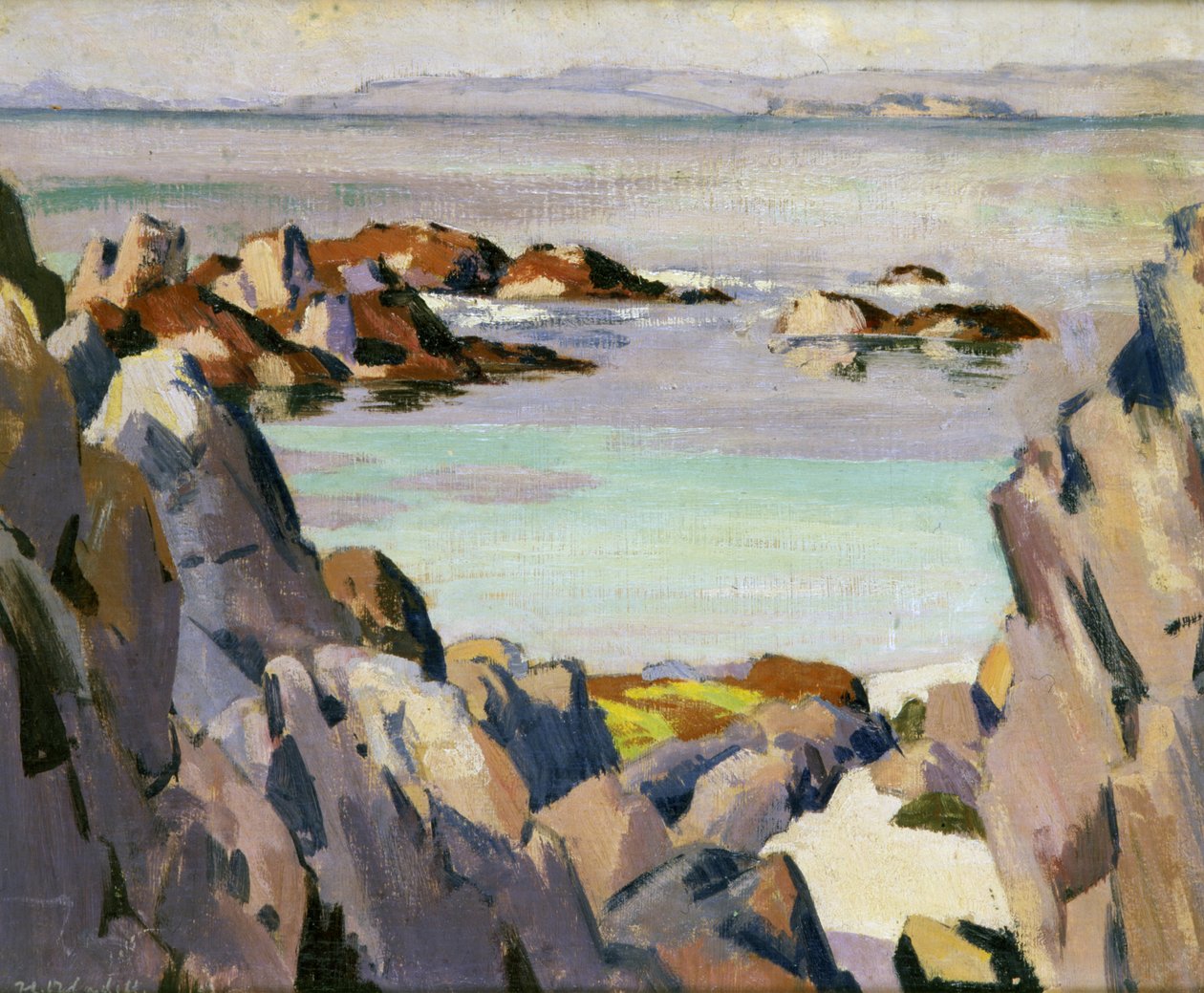Staffa a Rhum z Iony (olej na plátně) od Francis Campbell Boileau Cadell