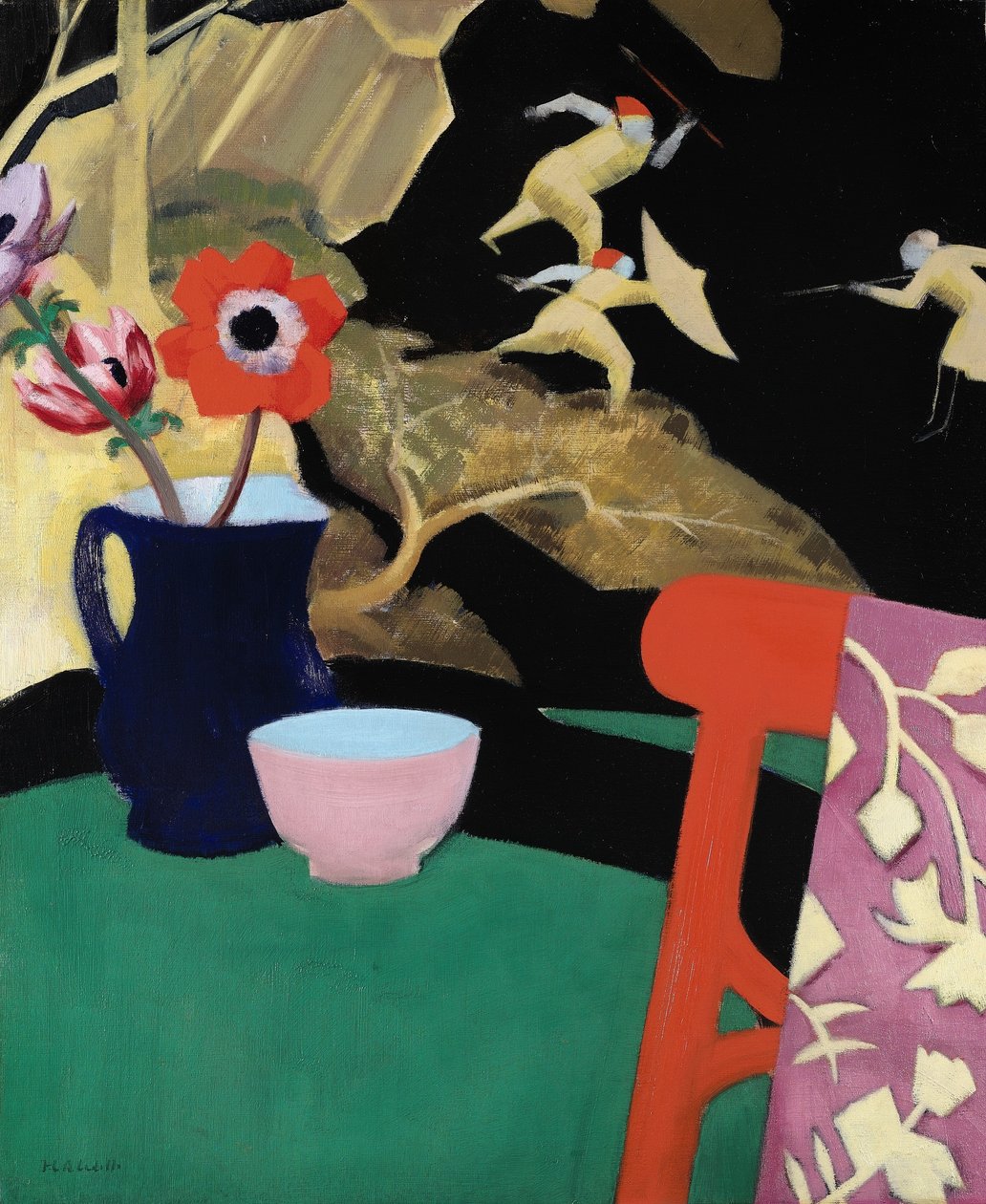 Zátiší s lakovanou obrazovkou od Francis Campbell Boileau Cadell