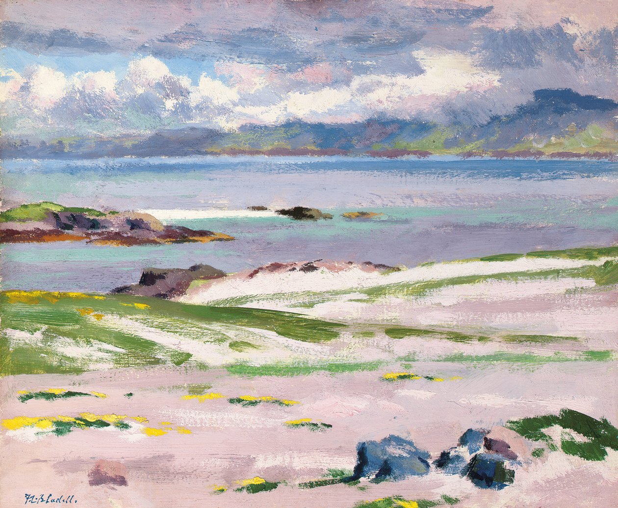 Towards Mull z Choc Ard Anraidh, Iona, kolem roku 1928 (olej na plátně) od Francis Campbell Boileau Cadell