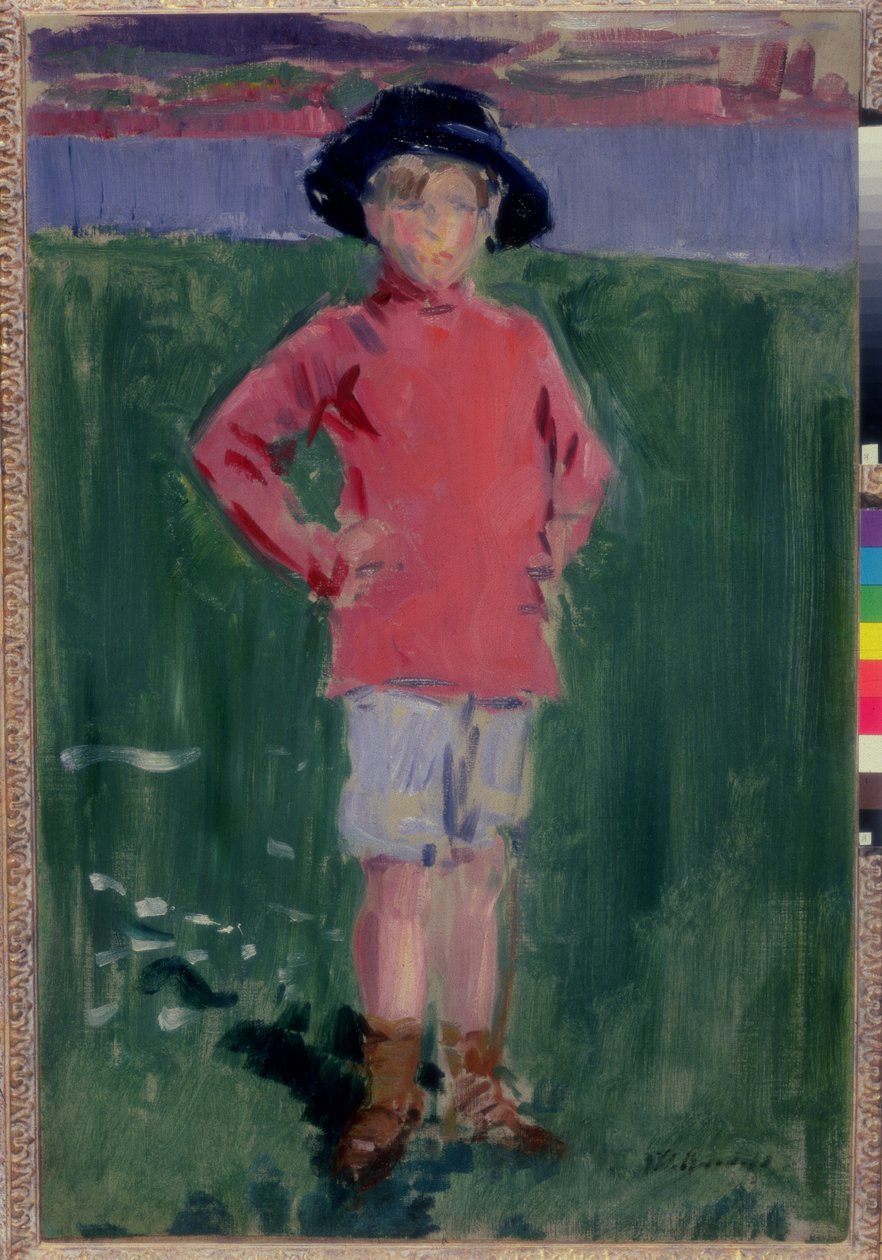 Mladý chlapec na pobřeží, Iona od Francis Campbell Boileau Cadell