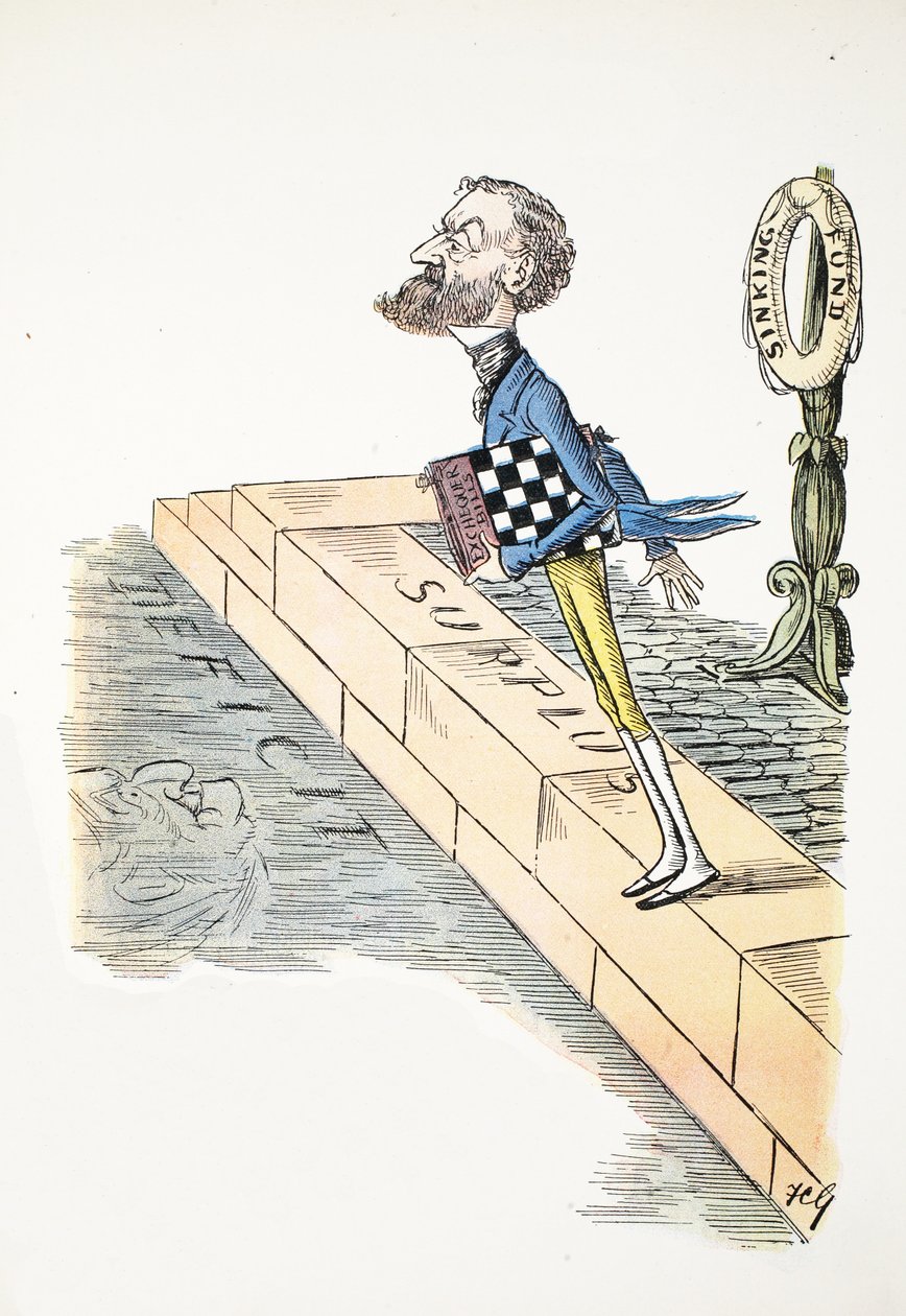 Velké F, ilustrace z The Struwwelpeter Alphabet, verš od Harolda Begbieho (1871–1929) od Francis Carruthers Gould