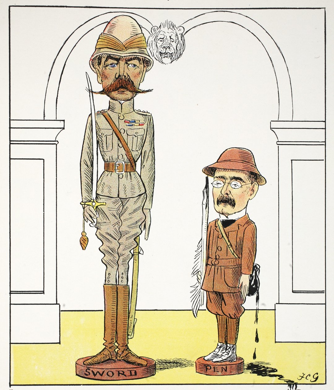 K, k, ilustrace z The Struwwelpeter Alphabet, verš od Harolda Begbieho (1871-1929) od Francis Carruthers Gould