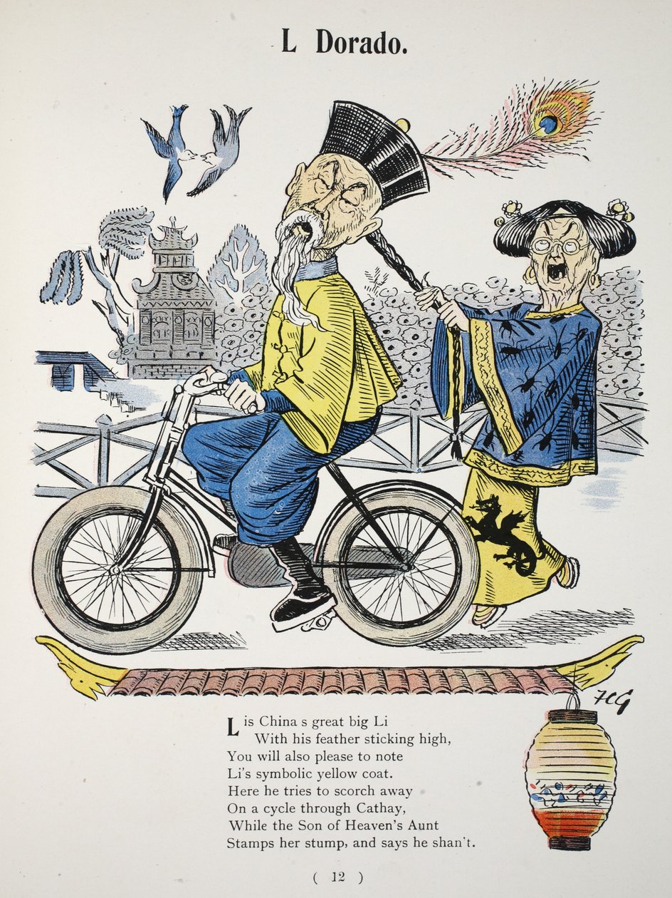 L Dorado, ilustrace z The Struwwelpeter Alphabet, verš od Harolda Begbieho (1871-1929) od Francis Carruthers Gould