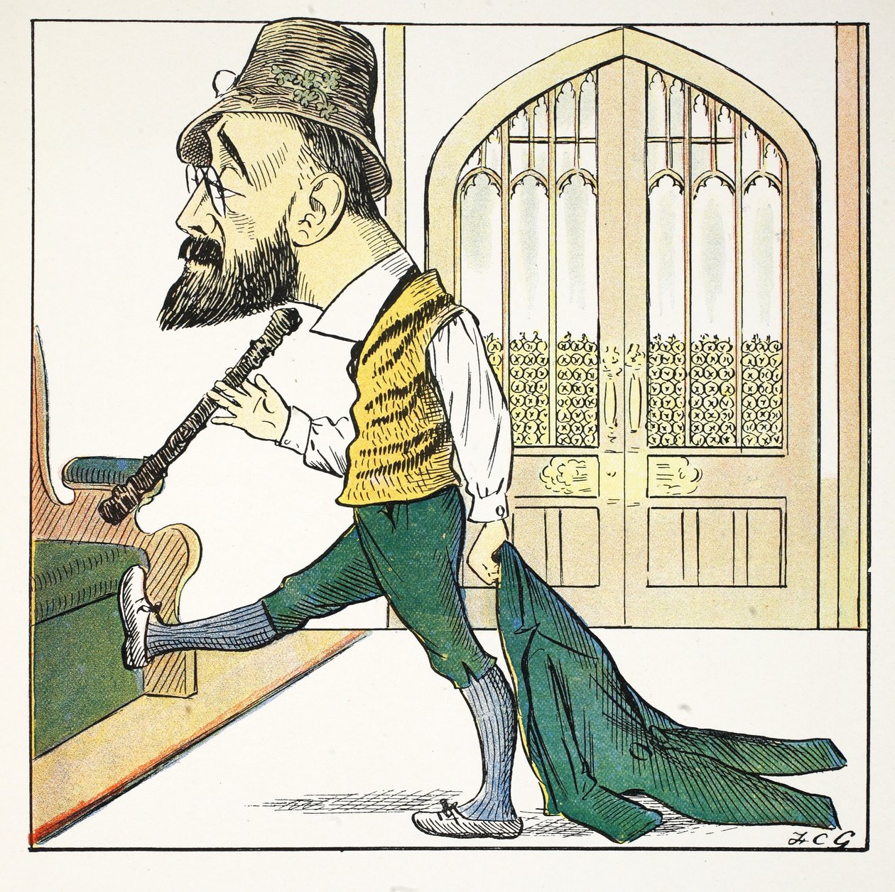 Strong T, ilustrace z The Struwwelpeter Alphabet, verš od Harolda Begbieho (1871-1929) od Francis Carruthers Gould