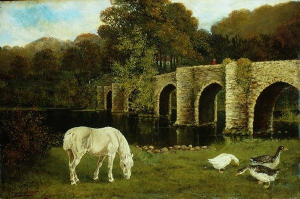 Most přes řeku Stour od Francis Cecil Boult
