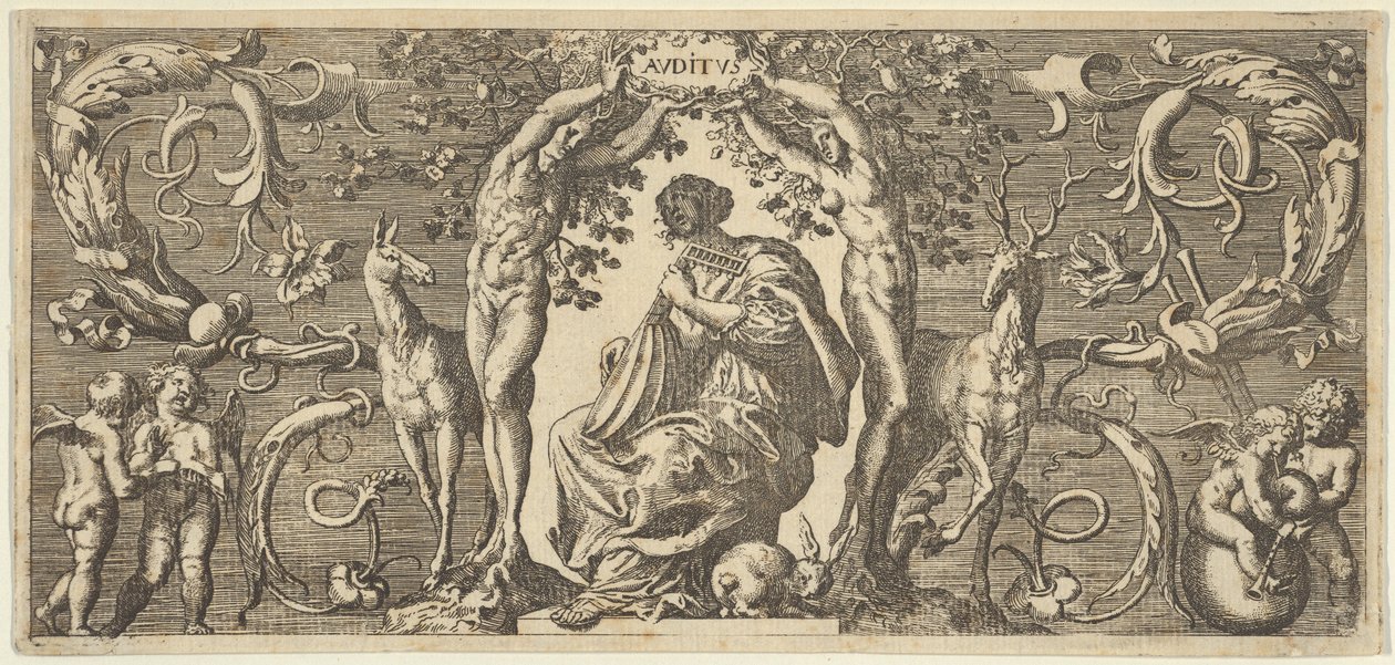 Sluch Sluch, od Five Senses Five Senses, ca. 1655 od Francis Cleyn