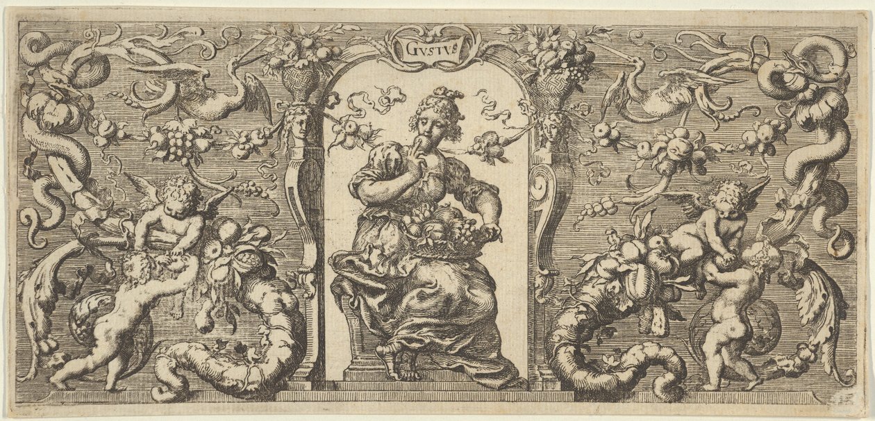 Taste Gust, od Five Senses Five Senses, ca. 1655 od Francis Cleyn