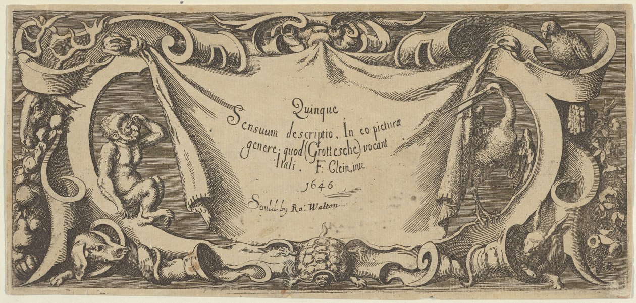 Titulní štítek, od Five Senses Five Senses, ca. 1655 od Francis Cleyn